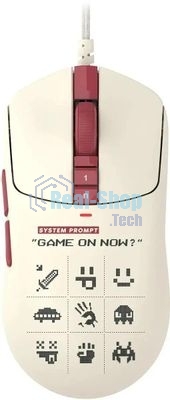 Мышь беспроводная/проводная A4Tech Bloody R72 Ultra Duo белый/красный/рисунок, 20000 dpi, USB Type-A/Type-C, радиоканал, кнопки-7
