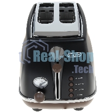 Тостер DeLonghi CTOV2103.BK черный, 900 Вт, 2 слота