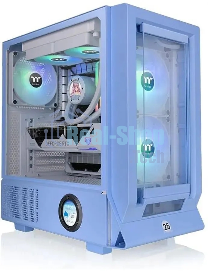 Компьютерный корпус Thermaltake Ceres 350 MX голубой без БП E-ATX 2x140мм 2xUSB 3.0 audio bott PSU