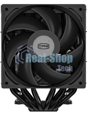 Кулер для процессора PCCooler RT620 Digital BK (250W, 4-pin PWM, LED temp., 157mm, 6x6mm, 2x120мм, 73.32CFM, 34.9dBA, 2200RPM, S: 1851/1700/1200/115X, AM5/AM4, черный)