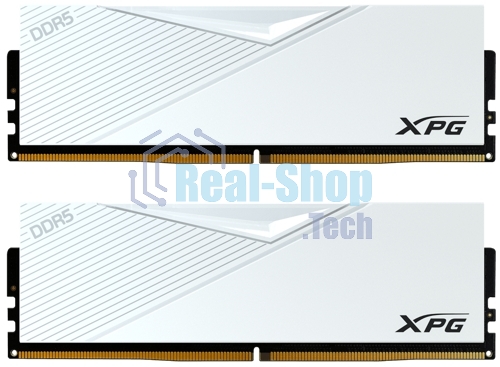 Оперативная память XPG Lancer, DDR5, 64GB (2x32GB), 6400MHz, CL32, DIMM, с радиаторами, белый