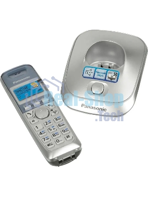 Телефон беспроводной (DECT) Panasonic KX-TG2511RUS (серебристый) АОН, Caller ID,спикерфон на трубке,переход в Эко режим одним нажатием