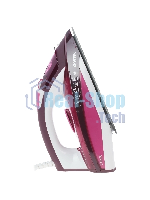 Утюг Vitek VT-1215 (PK) максимальная 2400 Вт.Подошва Ceramic Ultra Care.