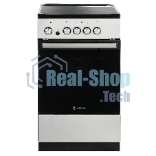 Плита электрическая De Luxe 506004.04ЭС-010 серебристый, конфорок 4 шт, духовка 60 л, 50 см x 87 см x 60 см