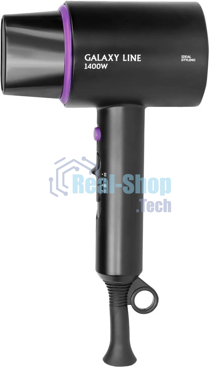 Фен Galaxy Line GL 4346 черный, 1400 Вт, компактный
