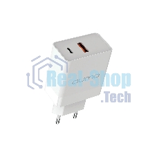 Сетевое зарядное устройство Qumo Energy light (Charger 0052) PD 20W, 2USB, Type-C + QC3.0, белый