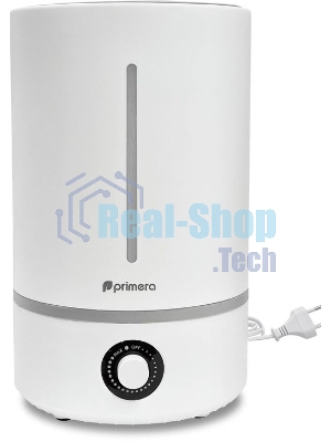 Увлажнитель воздуха Primera HUP-R1060-TA белый, 20 м², 6 л, ультразвуковой, производительность 280 мл/ч, ароматизация, регулировка направления пара, механическое управление