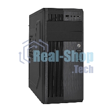 Компьютерный корпус Miditower ExeGate UN-605B Black, ATX, (без БП), 2*USB, Audio, замок блокировки кнопки питания