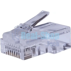 Коннектор Suprlan 10-0209-1, UTP cat.5e RJ45, прозрачный, 10шт
