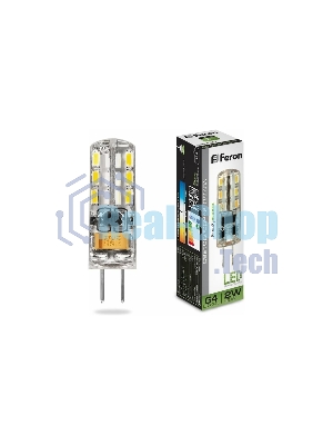 Лампа светодиодная Feron LED 2вт 12в G4 белый капсульная