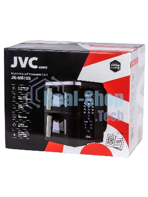 Аэрогриль JVC JK-MB105 черный, 3400 Вт, 12 л, сенсор, 10 программ