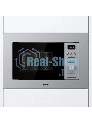 Микроволновая печь встраиваемая Gorenje BMI201AG1X нержавеющая сталь, 20 л, 800 Вт, переключатели - поворотный механизм/кнопки