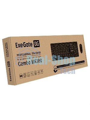 Комплект клавиатура+мышь ExeGate Professional Standard Combo MK200 беспроводной, USB, 1200 DPI, чёрный