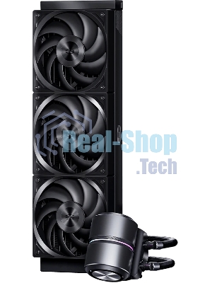 Система охлаждения Water Cooling System PCCooler DE360 Pro BK (300W, 360мм, Black, ARGB Pump, Fans: 3x120мм, 86.73CFM, 32dBA, 2200RPM/Pump height 57мм, 28dBA, 3200RPM, Rad thickness 27мм/S: 1851, 1700, 1200, 115X, AM5, AM4, AM3)