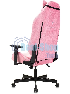 Кресло Knight N1 Fabric розовый, велюр, 120 кг, механизм качания