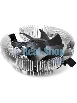 Кулер для процессора PCCooler E80 (65W, 3-pin, 42mm, Al/Cu, -mm, 1x80мм, 29.61CFM, 22dBA, 2000RPM, S: 1851/1700/1200/115X, AM5/AM4, silver, black)