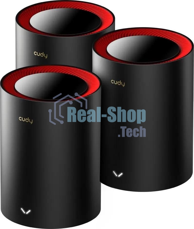 Wi-Fi Mesh-система/AX3000 Wi-Fi 6 Mesh 2.5G Solution 3-Pack, Dual-Band, Chipset MT7981BA+MT7976CN+RTL8221B, 802.11ax/ac/a/b/g/n, 2402Mbps at 5GHz + 574Mbps at 2.4GHz, 2.5G WAN+GE LAN, 5 internal antennas, MU-MIMO, DDNS, Zerotier/Wireguard/OpenVPN/IPSec/L2TP/PPTP VPN, DNS over Cloudflare/Google/Quad9, IPv6, Seamless Roaming, WPA3, TR069/TR098/TR111/TR181,easyMesh R3 Optional, Ver 2.0, Cudy Mesh, Cudy APP