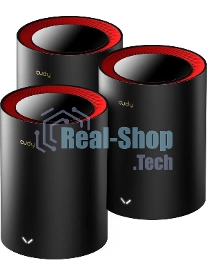 Wi-Fi Mesh-система/AX3000 Wi-Fi 6 Mesh 2.5G Solution 3-Pack, Dual-Band, Chipset MT7981BA+MT7976CN+RTL8221B, 802.11ax/ac/a/b/g/n, 2402Mbps at 5GHz + 574Mbps at 2.4GHz, 2.5G WAN+GE LAN, 5 internal antennas, MU-MIMO, DDNS, Zerotier/Wireguard/OpenVPN/IPSec/L2TP/PPTP VPN, DNS over Cloudflare/Google/Quad9, IPv6, Seamless Roaming, WPA3, TR069/TR098/TR111/TR181,easyMesh R3 Optional, Ver 2.0, Cudy Mesh, Cudy APP