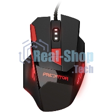 Мышь проводная Qumo Predator M80 черный, 3200 dpi, USB, кнопки - 8