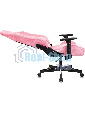 Кресло Knight N1 Fabric розовый, велюр, 120 кг, механизм качания