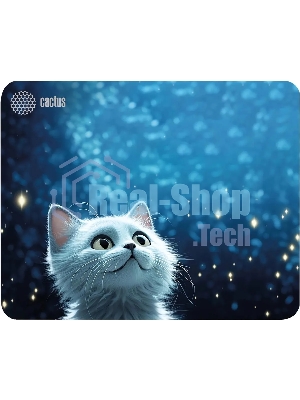 Коврик для мыши Cactus белый Cat 300x250x3мм (CS-MPC-D11M)