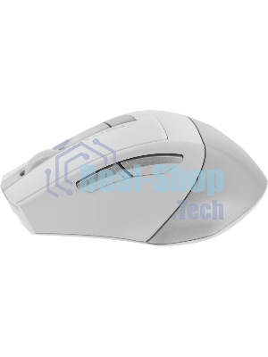 Мышь беспроводная A4Tech Fstyler FG35 серебристый/белый, 2000 dpi, радиоканал, USB, кнопки - 6