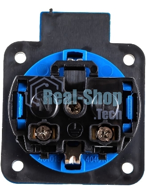 Розетка панельная IEK MAGNUM PSN71-016-3-2-44-K07 2P+PE 16А IP44 РП11-3 с защ. крышкой с заземл. син.