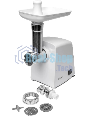 Мясорубка электрическая Candy CG-100 белый, 900 Вт, 2.2 кг/мин, реверс, защита от перегрузки, насадки - 4