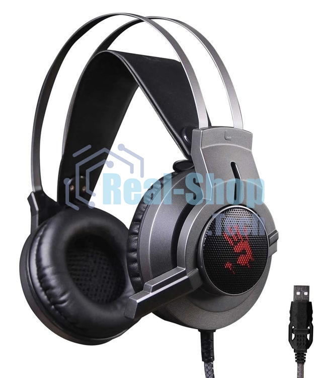 Гарнитура Bloody G437 чёрный, проводная, подсветка