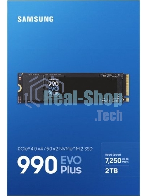 Накопитель SSD Samsung 990 EVO Plus, 2Tb, M.2 2280, PCIe 4.0 x4, NVMe, R/W 7250/6300