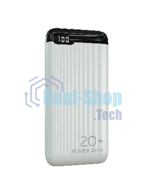 Портативный аккумулятор More choice (4620202550514) PB19-20 2USB 2.1A - 20000mAh белый