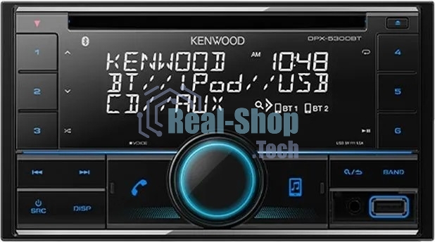 Автомагнитола Kenwood DPX-5300BT, 2 DIN, CD, Bluetooth, USB Type-A, AUX