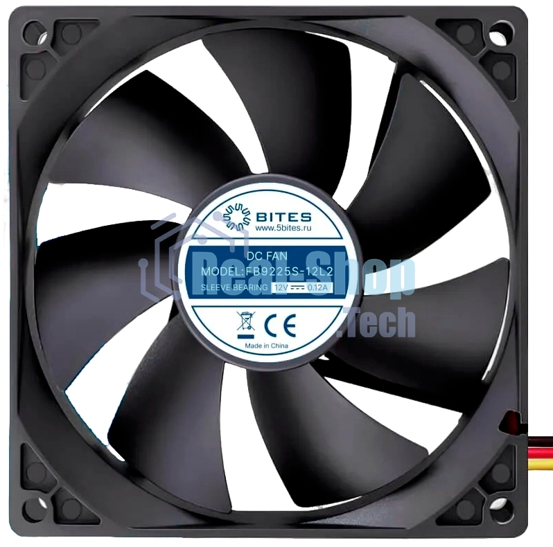 Вентилятор для корпуса 5bites FB9225S-12L2 92X25 / SLEEVE / 1800RPM / 2P