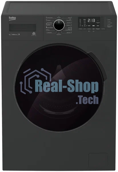 Стиральная машина Beko WSPE7612A антрацит, загрузка фронтальная 7 кг, 1200 об/мин., класс: А