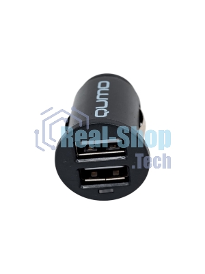 Автомобильное зарядное устройство Qumo Energy light (Charger 0034), 2USB, 2А, черный