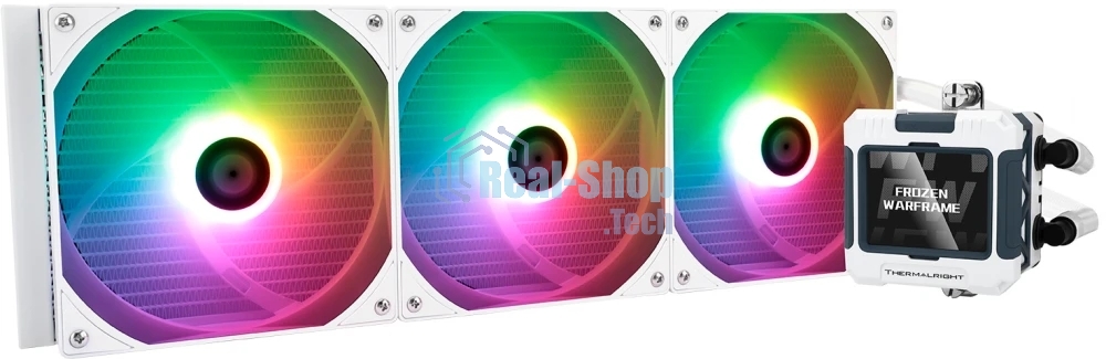 Водяное охлаждение для процессора Thermalright Frozen Warframe 420 ARGB (420мм, LED, White, ARGB/Fans: 3x140мм, 88.7CFM, 29.8dBA, 1750RPM/Pump height 60мм, 23dBA, 3000RPM, Rad thickness 27мм/S: 1851, 1700, 1200, 115X, 2011, 2066, AM5, AM4)