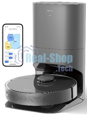 Робот-пылесос Dreame RLS6AD D10S Plus черный, 46 Вт, 5200 мА·ч Li-Ion, уборка сухая/влажная, пылесборник контейнер 0.4 л
