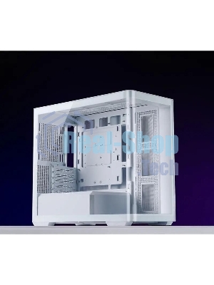 Корпус без блока питания JONSBO D300, Mini-Tower, TG, no fan, 2xUSB-A 3.2 + 1xUSB-C 3.2, mATX, mITX White