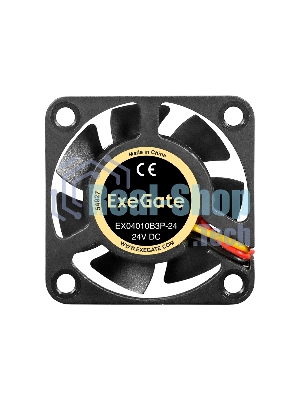 Вентилятор для корпуса ExeGate EX04010B3P-24 черный, 40 мм, 7500 об/мин, 38.5 дБ, 3 pin