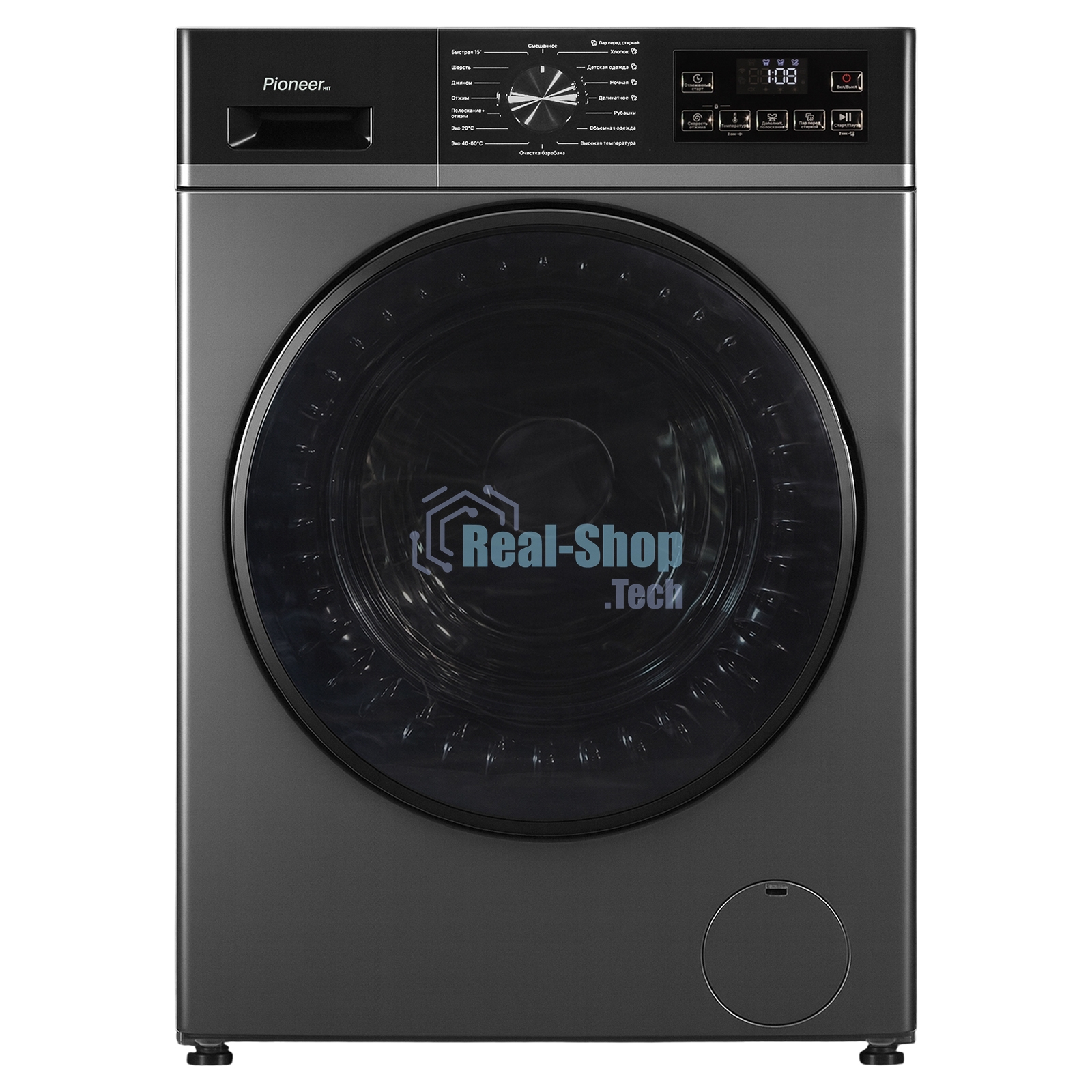 Стиральная машина Pioneer WM-127002DG темно-серый, загрузка фронтальная 7 кг, 1200 об/мин