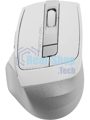 Мышь беспроводная A4Tech Fstyler FG35 серебристый/белый, 2000 dpi, радиоканал, USB, кнопки - 6