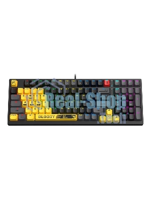 Клавиатура проводная A4Tech Bloody S98 механическая желтый/серый USB for gamer LED (SPORTS LIME)