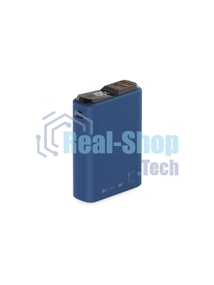 Портативный аккумулятор OLMIO QS-10, 10000mAh, 22.5W, QuickCharge3.0/PowerDelivery, LCD, темно-синий