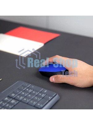 Мышь беспроводная Logitech M171 синий, 1000 dpi, радиоканал, USB, кнопки - 3