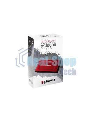Внешний SSD Kingston XS1000, 2TB, USB 3.2 Gen 2 Type-C, R/W 1050/1000, красный