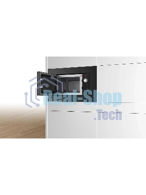Встраиваемая микроволновая печь Bosch BEL653MB3 черный, 25 л, 800 Вт, переключатели - поворотный механизм/сенсор