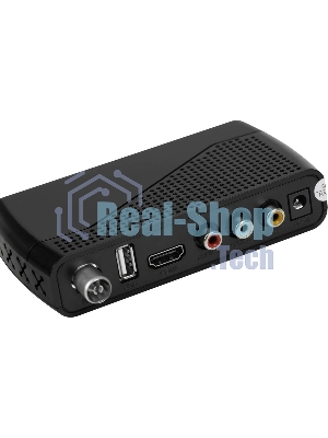 Приставка для цифрового ТВ Hyundai H-DVB500 черный, DVB-T2, DVB-T, DVB-C, HDMI, USB 2.0 х2