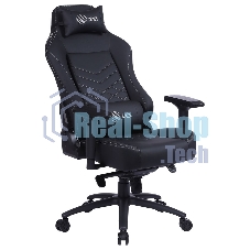Кресло Cactus CS-CHR-0112BL черный, экокожа, подголовник