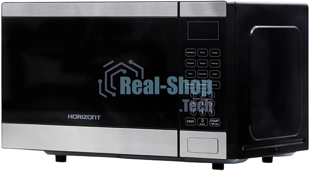 Микроволновая печь Horizont HSD254BX нержавеющая сталь/черный, 25 л, 850 Вт, переключатели - сенсор