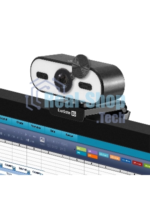 Веб-камера ExeGate eStudio EW-722 2560x1440, 30 кадр/с, USB Type-A, микрофон (2 шт, шумоподавление), автоматическая фокусировка, автоосвещение, шторка приватности, универсальное крепление